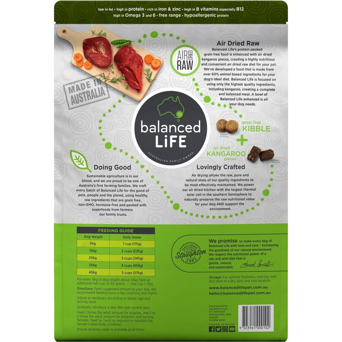 balanced life kangaroo dog food