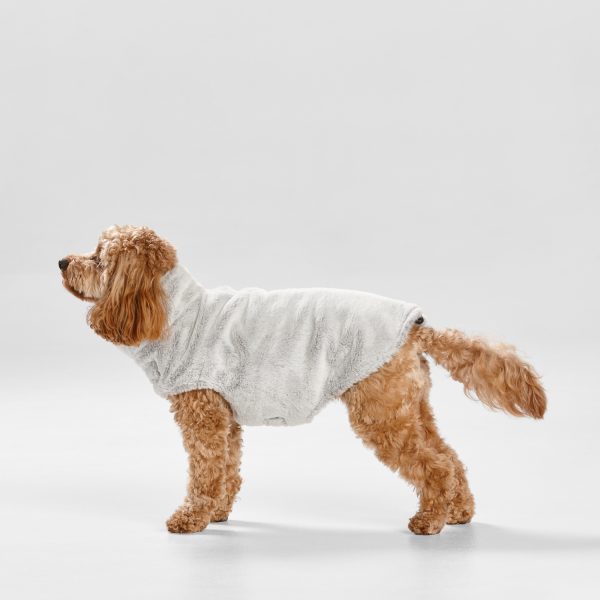 Snooza Wear Faux Fur Dog Coat in Arctic Wolf - Image 2