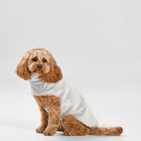 Snooza Wear Faux Fur Dog Coat in Arctic Wolf - Image 3