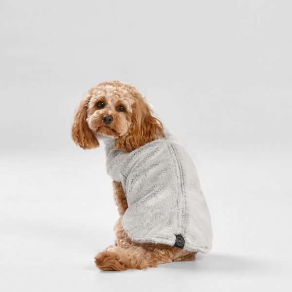 Snooza Wear Faux Fur Dog Coat in Arctic Wolf - Image 4