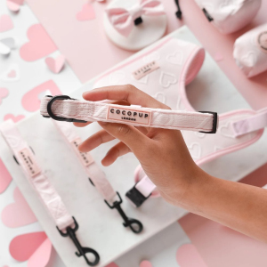 Cocopup London Dog Collar LUXE - Baby Pink Heart