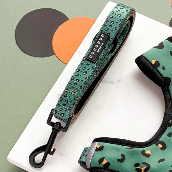Cocopup London Lead - Khaki Leopard