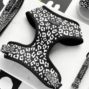 Cocopup London Adjustable Neck Harness - Black Leopard