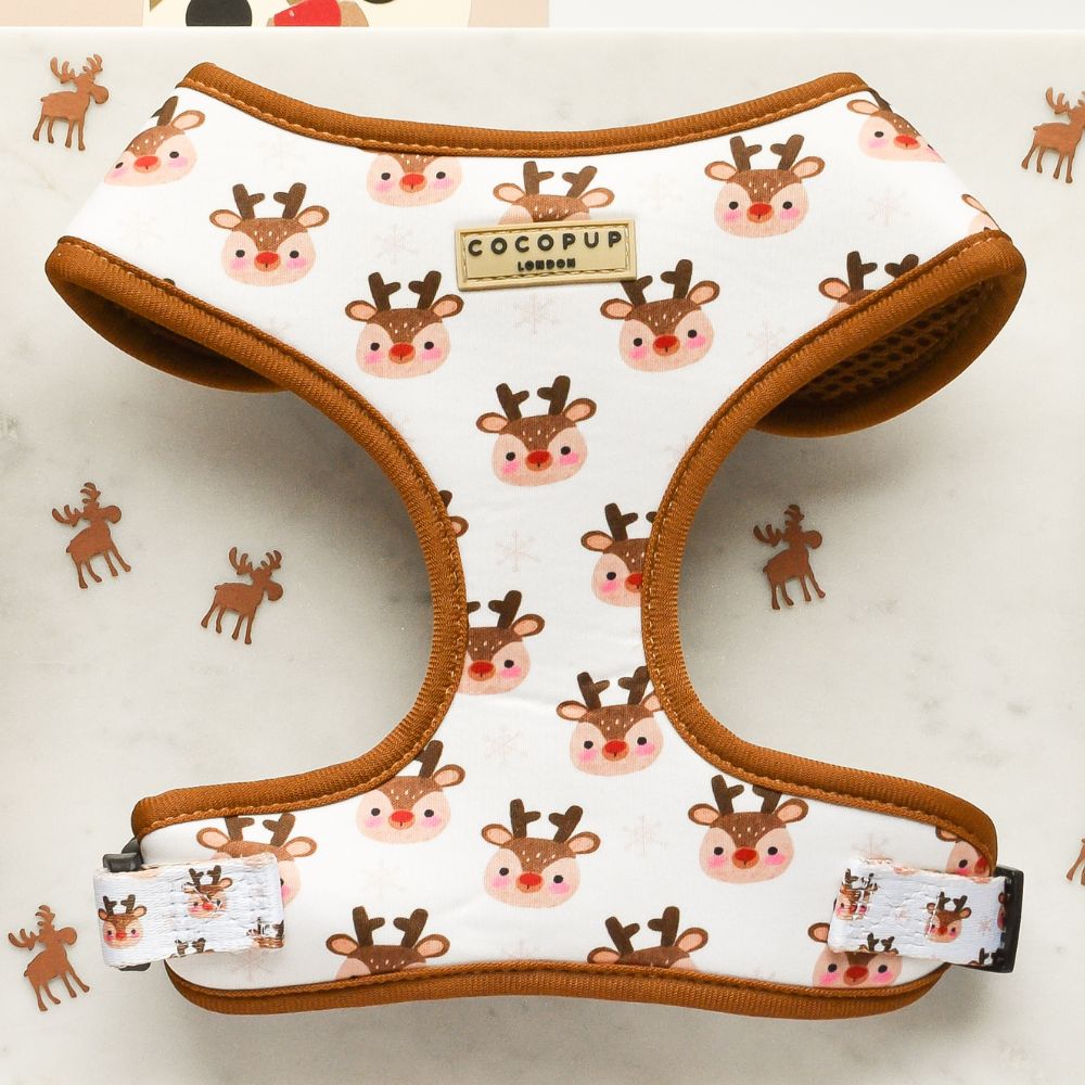 Cocopup London Adjustable Neck Harness - Ralphie Reindeer